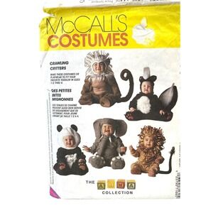 McCalls 7169 Toddlers Critters Costume‎ Sewing Pattern Lion Skunk Panda Sz 2